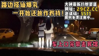 [付费] 路边搭讪爆乳，都上车了还故作矜持！【完整版96分钟已上传到下面简阶】