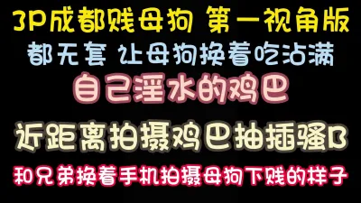 [付费] [原创] 无套3p成都小母狗第一视角版，3p还是要无套换着操刺激 完整版看简界