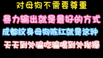 [付费] [原创] 暴力操成都纹身母狗陈红  根本把她当发泄工具 完整版看简界