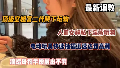 [付费] 富二代调教顶级胯下玩物，现役空姐人前女神私下却很淫荡（简阶有惊喜）